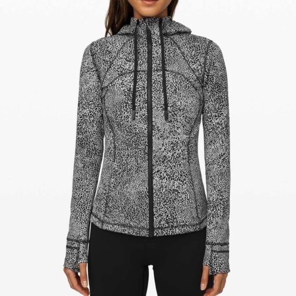lululemon athletica Jackets & Blazers - Lululemon Hooded Define Jacket Nulu Black White Size 6 EUC